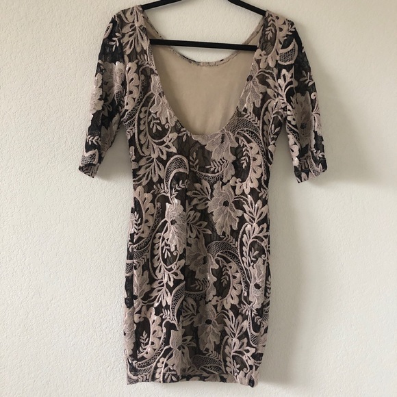 DAINTY HOOLIGAN LACE EMBROIDERY DRESS WITH SEQUINS - Picture 2 of 8